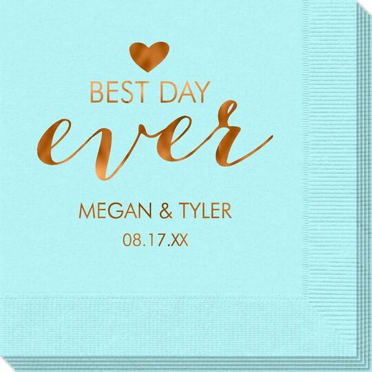 Best Day Ever with Heart Napkins